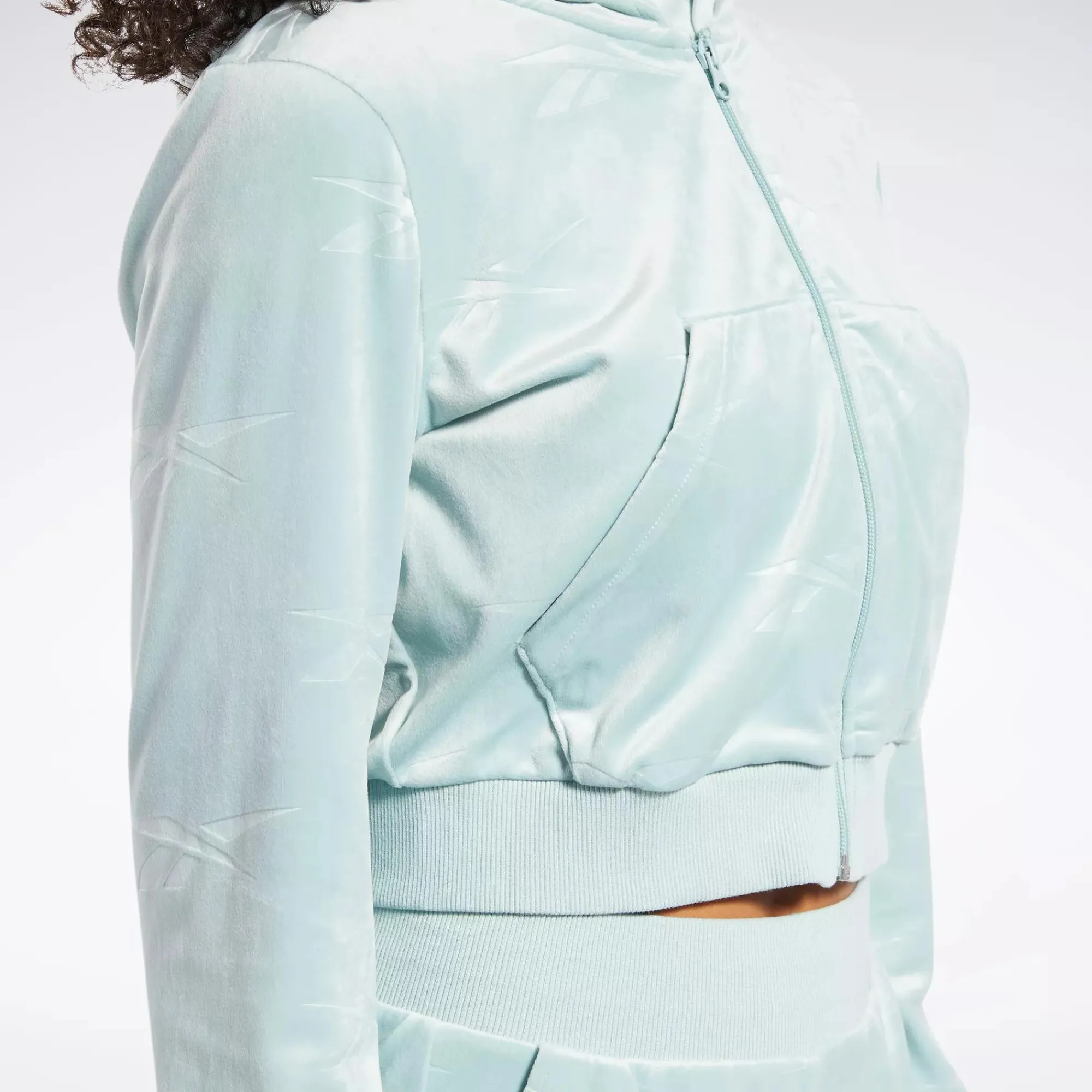 Hoodies & Sweatshirts|Reebok Hoodies & Sweatshirts Classics Energy Q4 Velour Zip-Up Sweatshirt