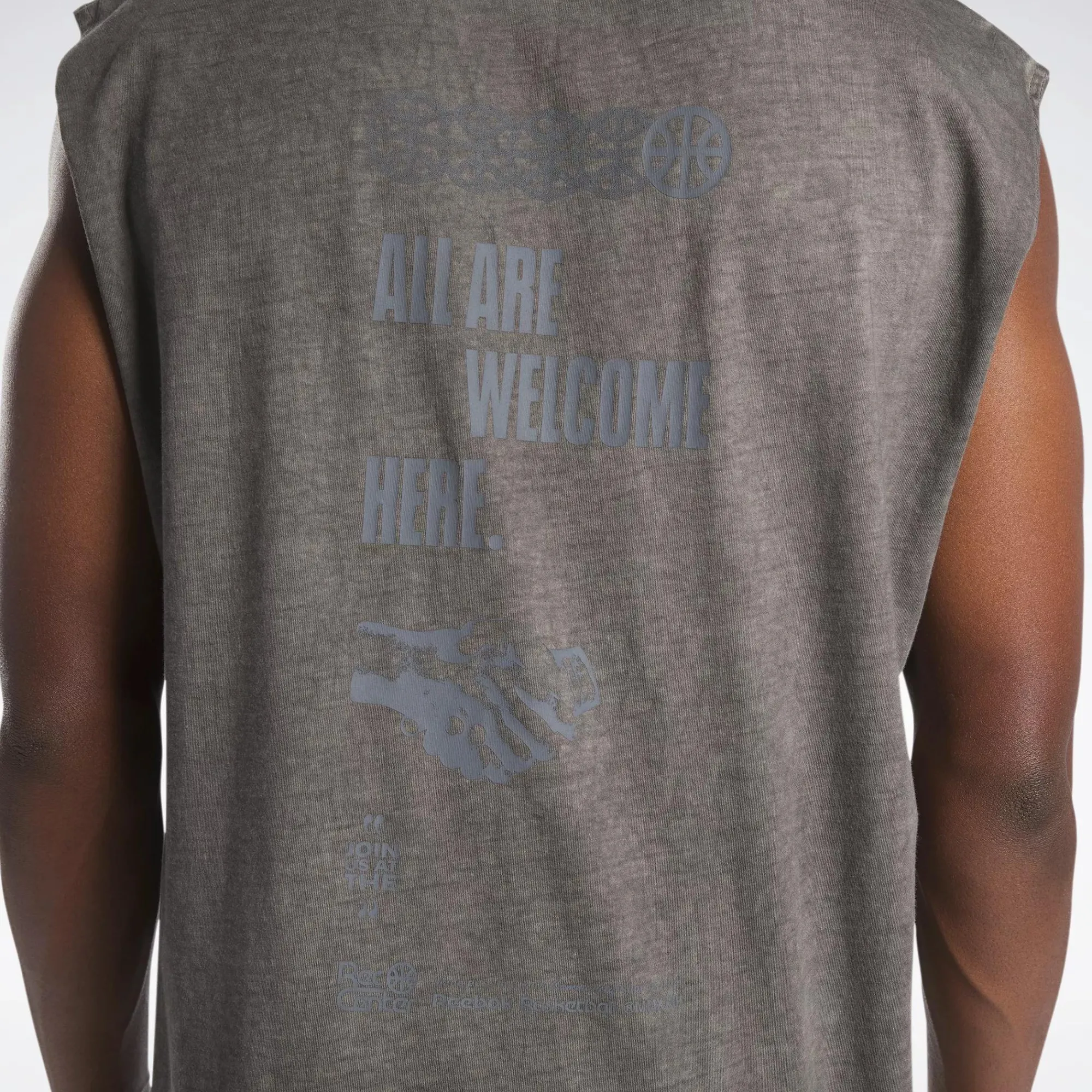 Tank Tops|Reebok Tank Tops Basketball Court Top Bi-Dye Tank Top