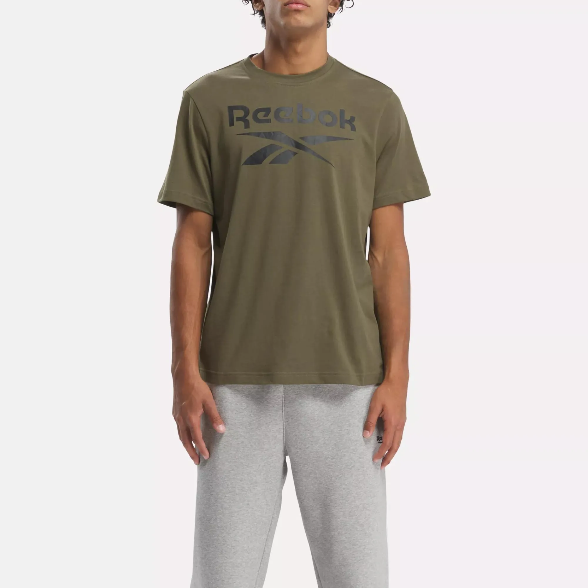 Tops & T-Shirts|Reebok Tops & T-Shirts Identity Big Stacked Logo T-Shirt