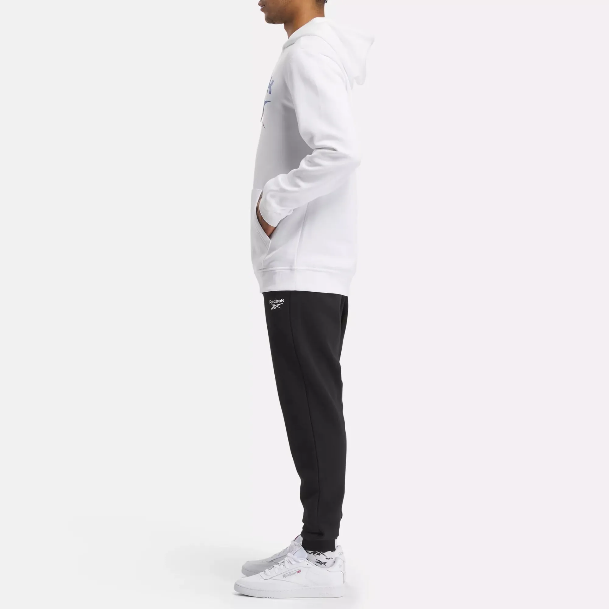 Hoodies & Sweatshirts|Reebok Hoodies & Sweatshirts Identity Fleece Stacked Logo Pullover Hoodie