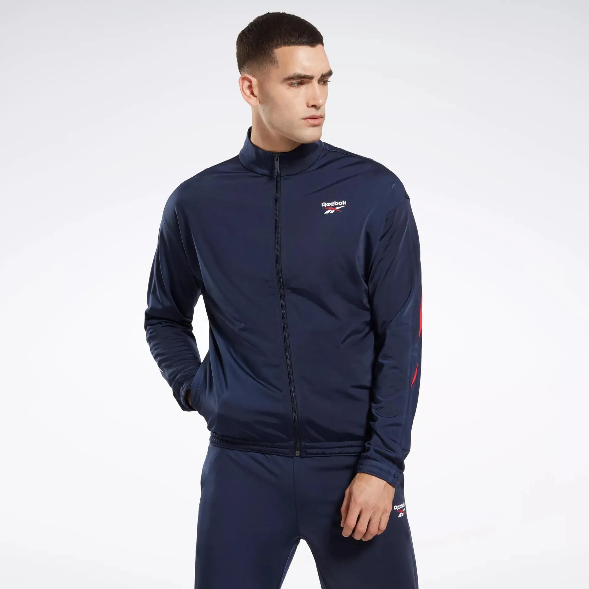 Jackets|Reebok Jackets Identity Vector Knit Track Jacket