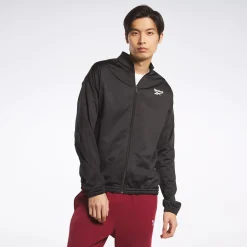 Jackets|Reebok Jackets Identity Vector Knit Track Jacket