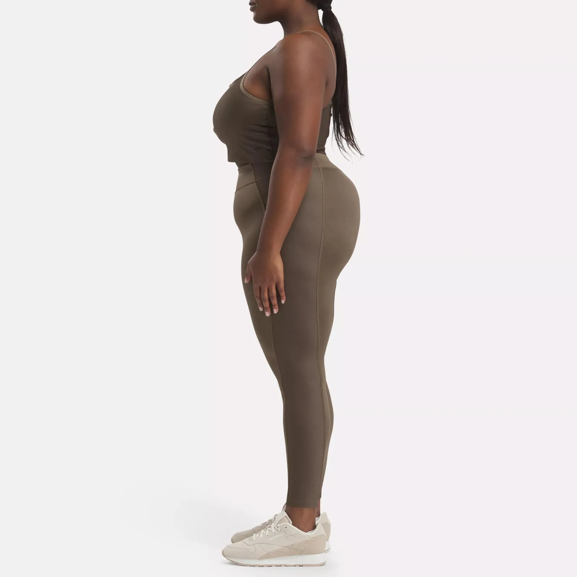 Leggings & Tights|Reebok Leggings & Tights Yoga High-Waisted Performance Rib Leggings (Plus Size)